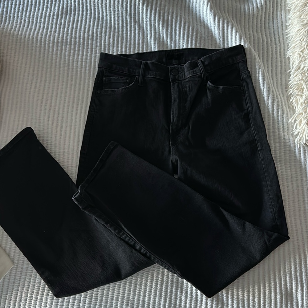 MOTHER Black Ankle & Cropped Jeans